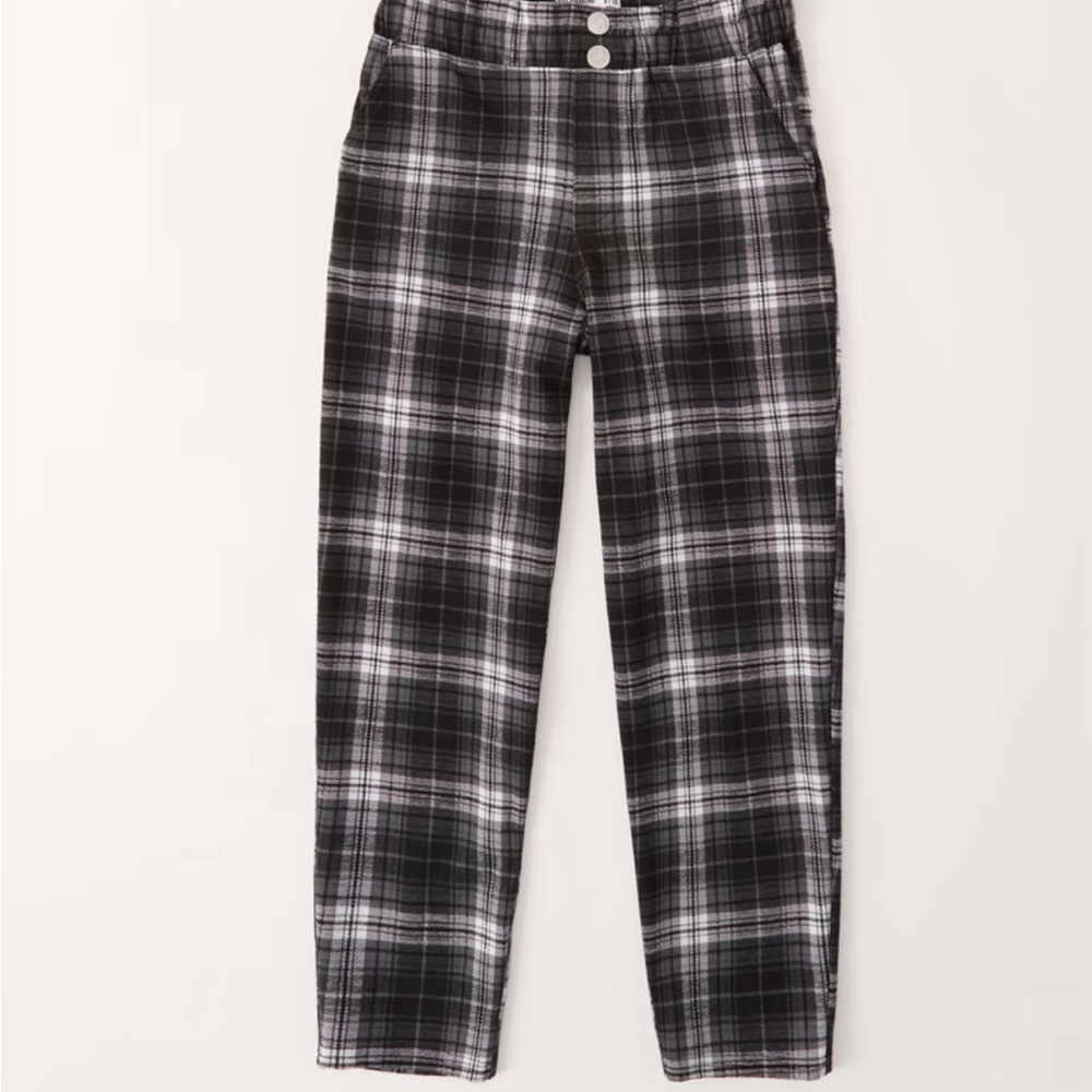 abercrombie high rise paperbag-waist mini mom jeans - size 11/12